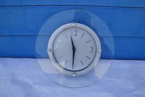 lot 90 image: Glass Wall Clock, About 11-Round