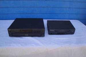 lot 89 image: Technics 5-Disc CD Rotary Changer And Curtis Mathes 4-Head VHS Player