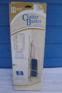 lot 101 image: Hinge It Clutter Buster Valet Plus, White, Set Up Size 74 x 19