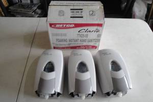 lot 106 image: 3-Betco Clario Foaming Sanitizer Dispensers And 5 Refills