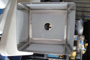 lot 114 image: Like New And Un-Used-Winholt 16 x 18 x 12 SS Weld-In Undermount Sink  Bowl, Model #9NKTU8