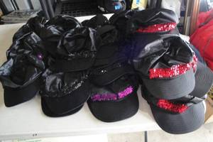 lot 123 image: Lot-38-Black Nylon Caps With Removable Embellishments