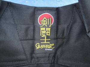 lot 143 image: Gladiator-JudoJui-Jutzu Black Hakama Paints Size Lg And 2-White Belts