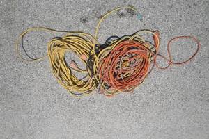 lot 161 image: Lot 4-HD Extension Cords, 1-25-Ft., 1 50-Ft, 1-80-Ft And 1-100-Ft
