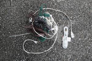 lot 172 image: Lot Of 9-Mixed Extension Cords, Mixed Lengths