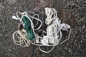 lot 178 image: Lot Of 9-Mixed Extension Cords, Mixed Lengths