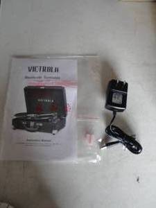 lot 185 image: Table Top Victrola Bluetooth Turntable #B01M7VNH02, With Power Cord, Extra Needle And Manual. New-Tested-Works-