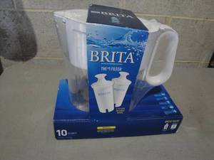 lot 198 image: Un Opened-10-Cup Brita Water Filtration System With 2-Filters, Model OBO3