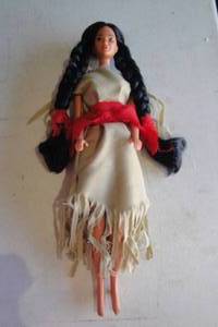 lot 218 image: Marked 1980- Native American Mattel Barbie Doll, About 11-H