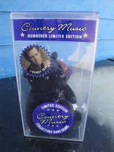 lot 272 image: Randy Travis Country Music Collectible - Rare Bear, Limited Edition #00257 Of 25,000, In Plastic Case