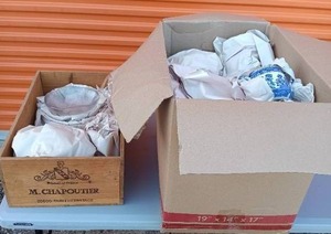 lot 78 image: 2 Boxes of Assorted Glassware--Please read description