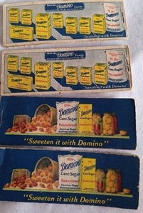 lot 97 image: Vintage Domino Cane Sugar Canning Labels