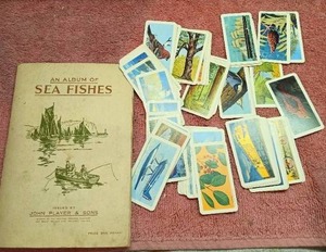 lot 102 image: Nice Selection of Vintage Tobacco Trading Cards--Sea Fishes is completely full