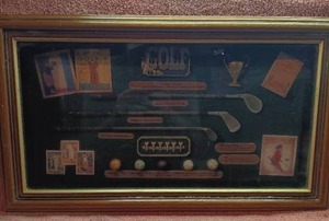lot 89 image: Golf Themed Shadow Box