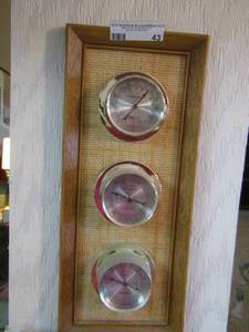 lot 43 image: Barometer wicker back ground