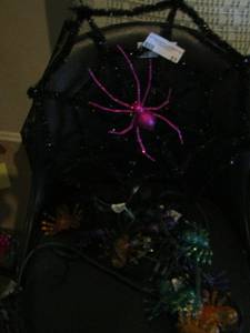 lot 51 image: Spider lights- spider web, door wreath