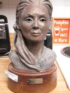 lot 25 image: SCULPTURE  - Fair lady statue By Jennie Johnson 14 tall