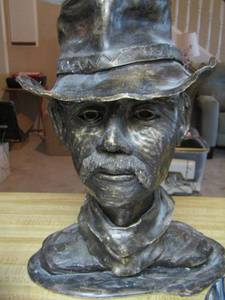 lot 15 image: SCULPTURE  - Western  Cowboy statue 14 tall no name plate