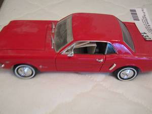 lot 132 image: red 2 door mustang model care with certificate