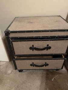lot 144 image: 2 drawer cloth style night stand , size 242418