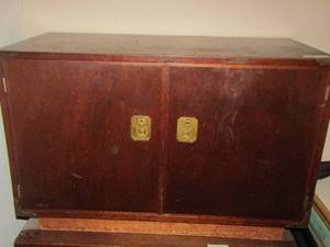 lot 32 image: CUSTOM MADE CABINETS 1960s    MADE  IN OKINAWA,JAPAN   1960S   qty 2 - size per 243618