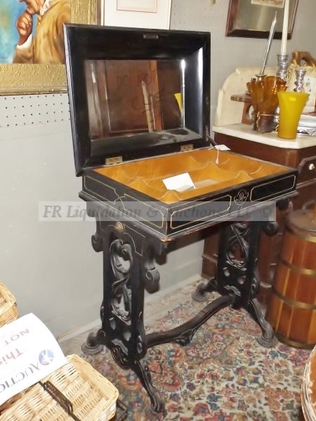 lot 9 image: Early century vanity storage stand