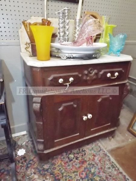 lot 12 image: Early century vanity cabinet