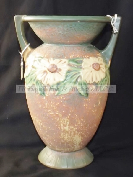 lot 24 image: Attributed to Roseville Jonquil pottery vase