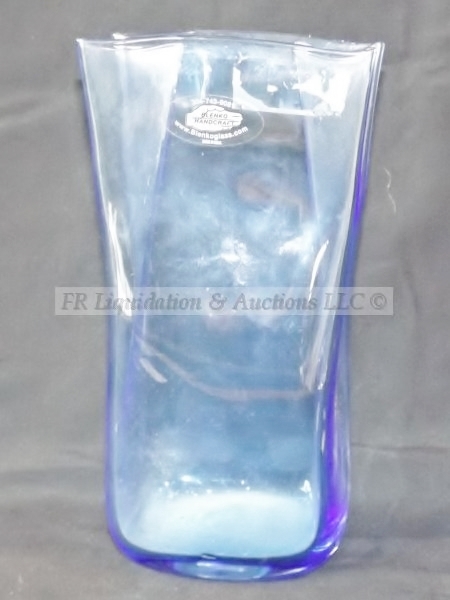 lot 38 image: Blenko 3D pop art hand blown paper bag vase