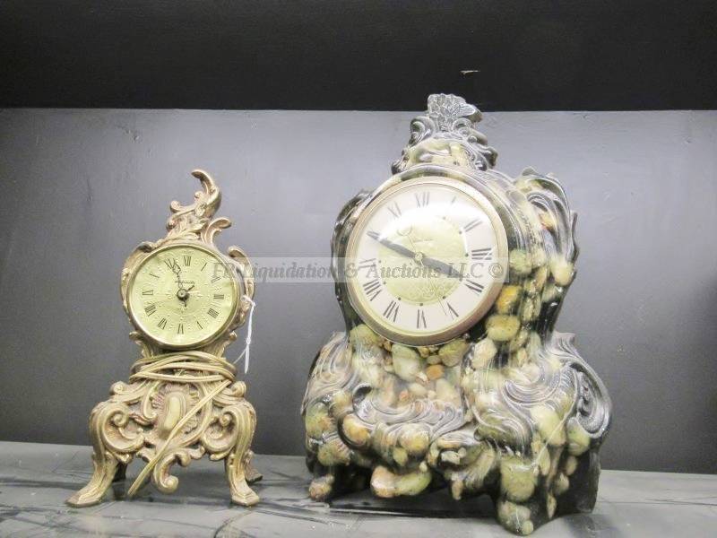 lot 140 image: Unique mid century mantle clocks