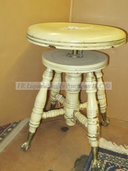 lot 97 image: Antique piano stool