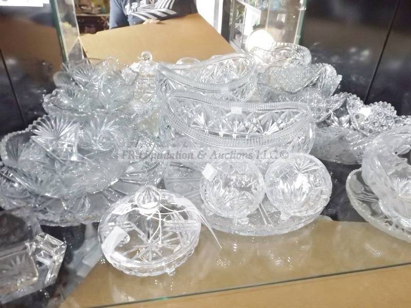 lot 63 image: American Brilliant and lead crystal ware