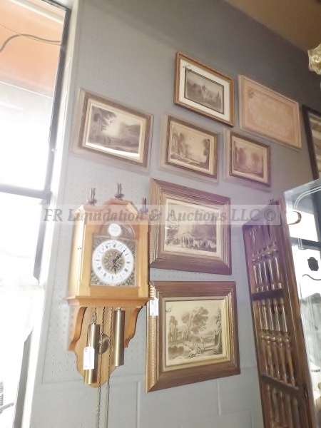 lot 68 image: Vintage framed lithograph prints