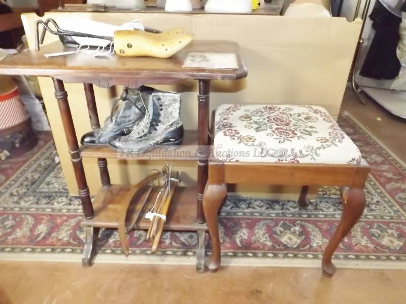 lot 91 image: Antique Victorian ladies shoes and more