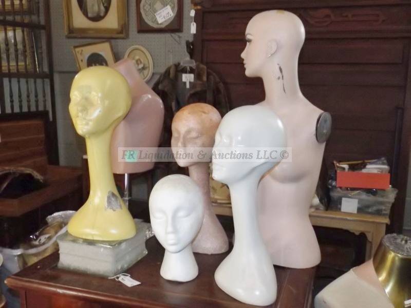 lot 93 image: Display mannequin heads