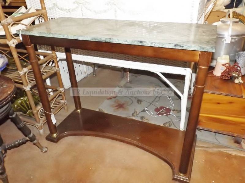 lot 99 image: Contemporary marble top entry hall table