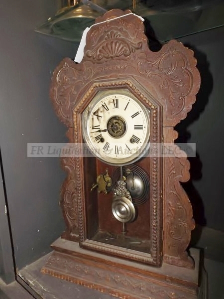 lot 132 image: Antique Ansonia mantle clock