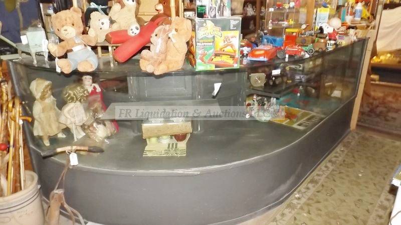 lot 858 image: Curve corner display cabinet