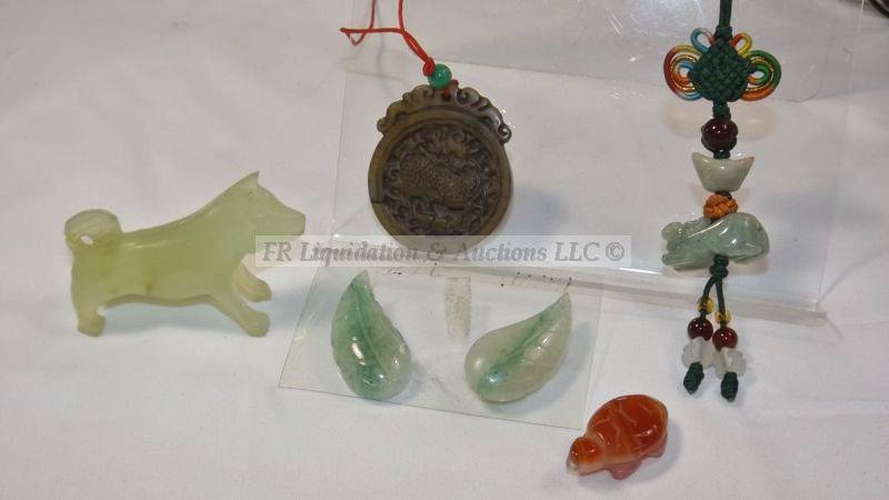 lot 821 image: Jade jewelry including jade earrings and more