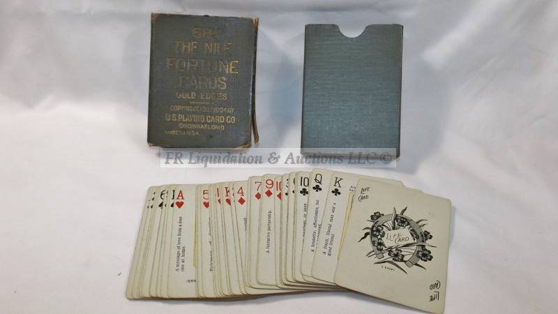 lot 795 image: Rare antique Nile Egyptian theme fortune telling cards 1897-1904