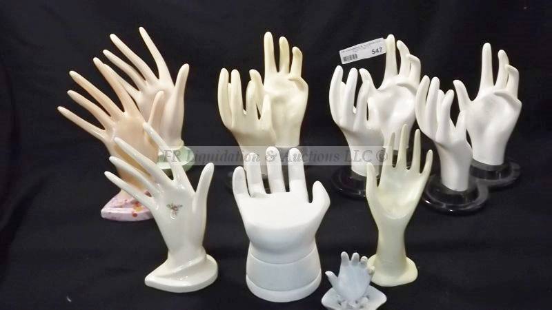 lot 547 image: Assorted Jewelry display hands
