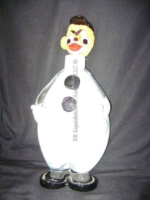 lot 342 image: Murano Italian art glass clown decanter