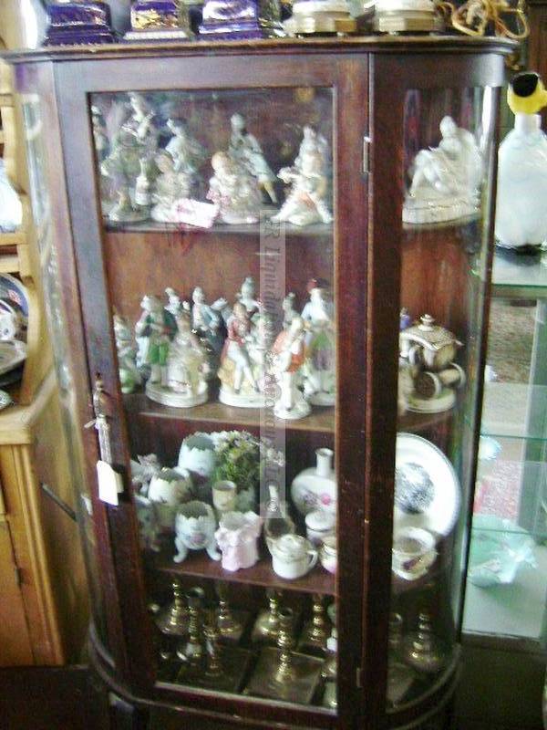 lot 267 image: Antique curved glass art nouveau display case