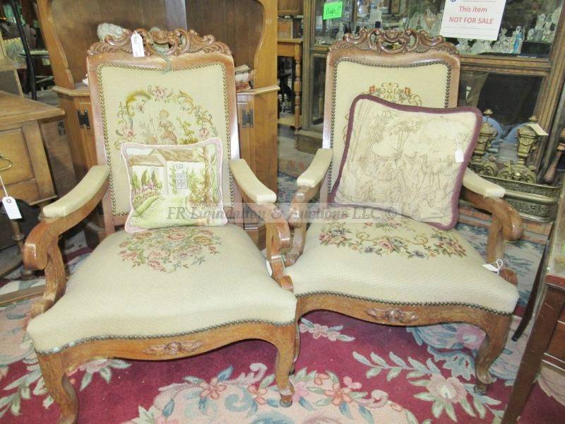lot 189 image: Matching mid century arm chairs