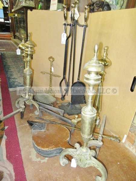 lot 191 image: Various fire place tools and inserts