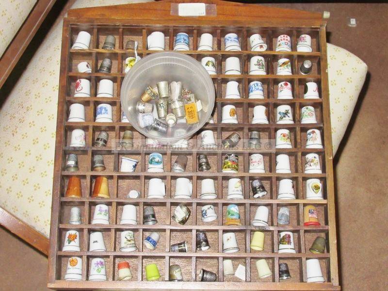 lot 201 image: Thimble collection