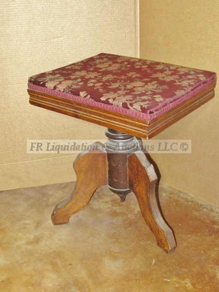 lot 757 image: Antique piano stool
