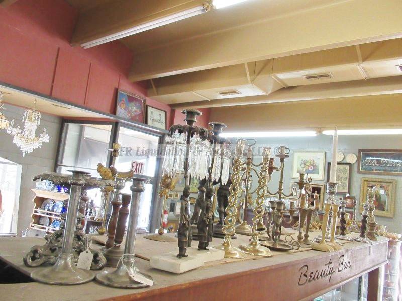 lot 224 image: Various candle holders