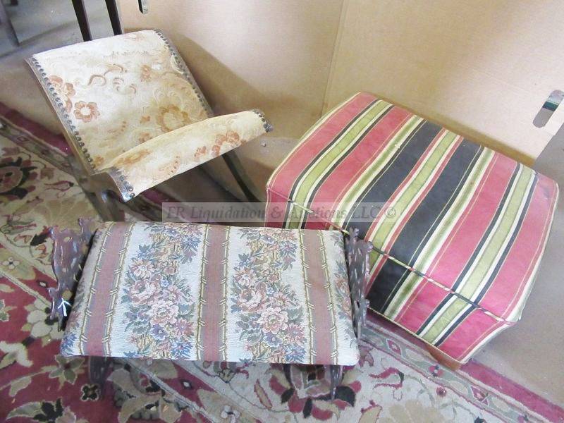 lot 248 image: Vintage foot stools