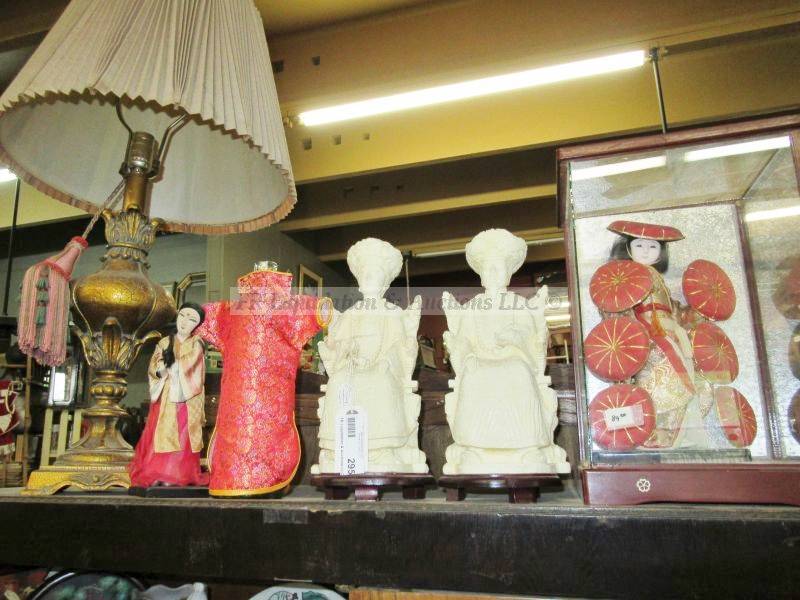 lot 295 image: Asian dolls and statues